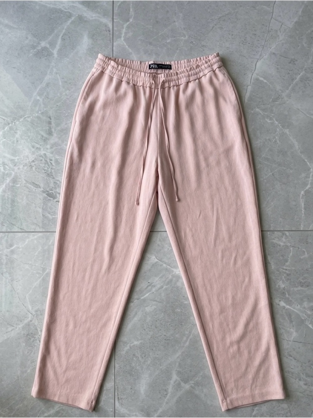 ZARA NWOT Soft Blossom Pink Dreamhouse Trousers • Sheer Barbiecore Chic • Size L
